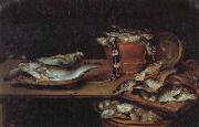 Alexander, Still Life with Fish,Oysters,and a Cat